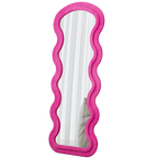 Flannel Full Length Wave rose Floor Mirror for Bedroom living room Hanging or Against The Wall