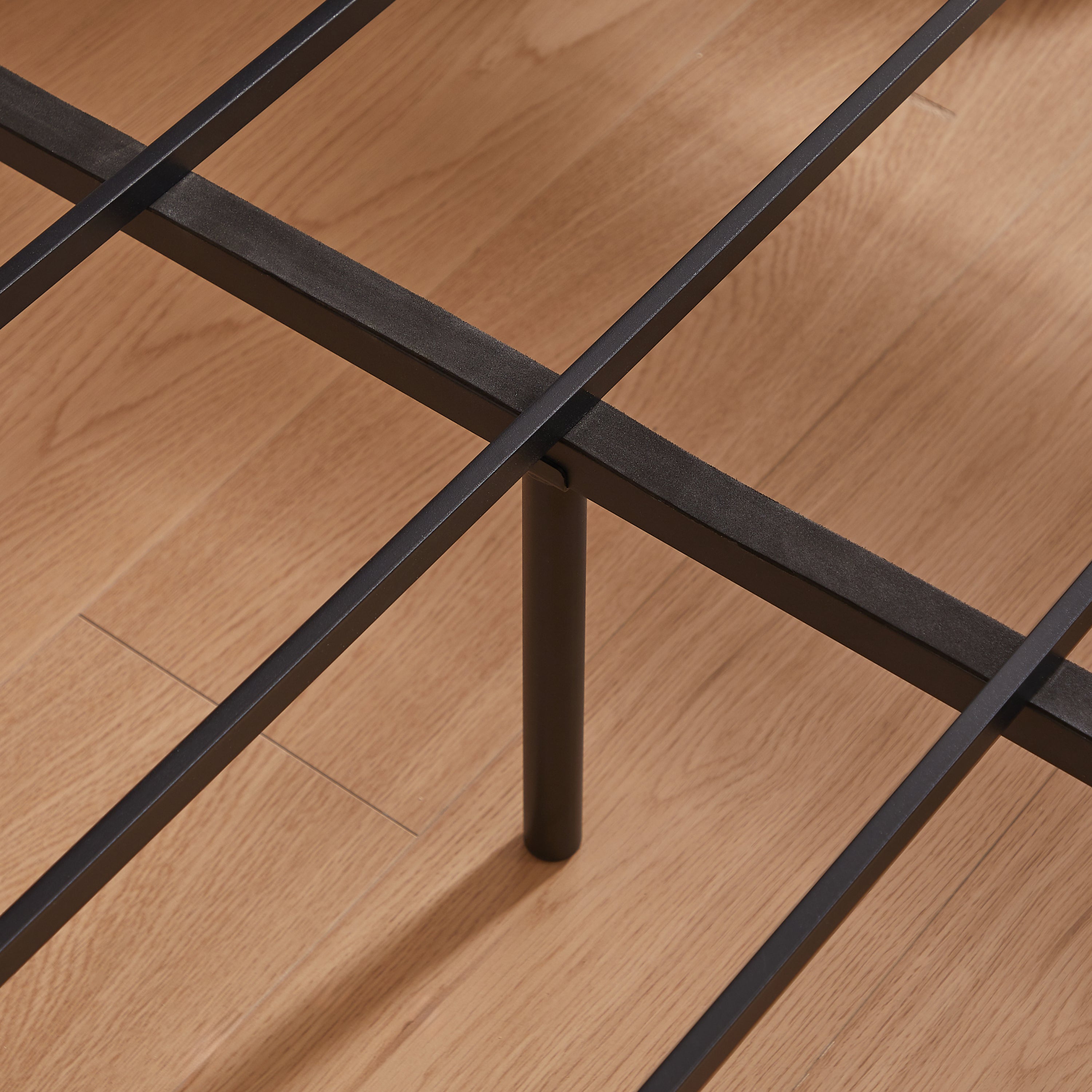 Full Extra Long(Full XL) Size bed frame with storage headboard, built-in charging station, wavy curved lines design, silent operation, metal support, Walnut