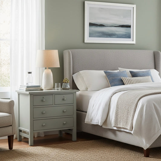 Georgina 4-Drawer Storage Nightstand in Antique Gray with Distressed Finish, Wood and Synthetic Wood Construction, 28 x 18.5 x 26.75 Inches