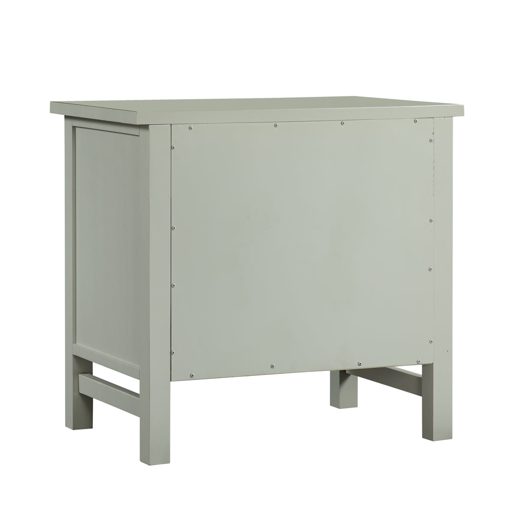 Georgina 4-Drawer Storage Nightstand in Antique Gray with Distressed Finish, Wood and Synthetic Wood Construction, 28 x 18.5 x 26.75 Inches