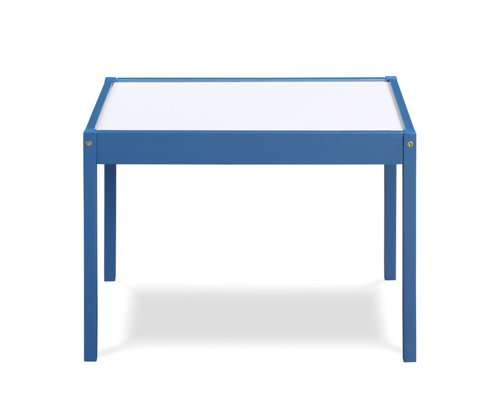 Gibson 3-Piece Dry Erase Kids Table & Two Chair Set, Dark Blue