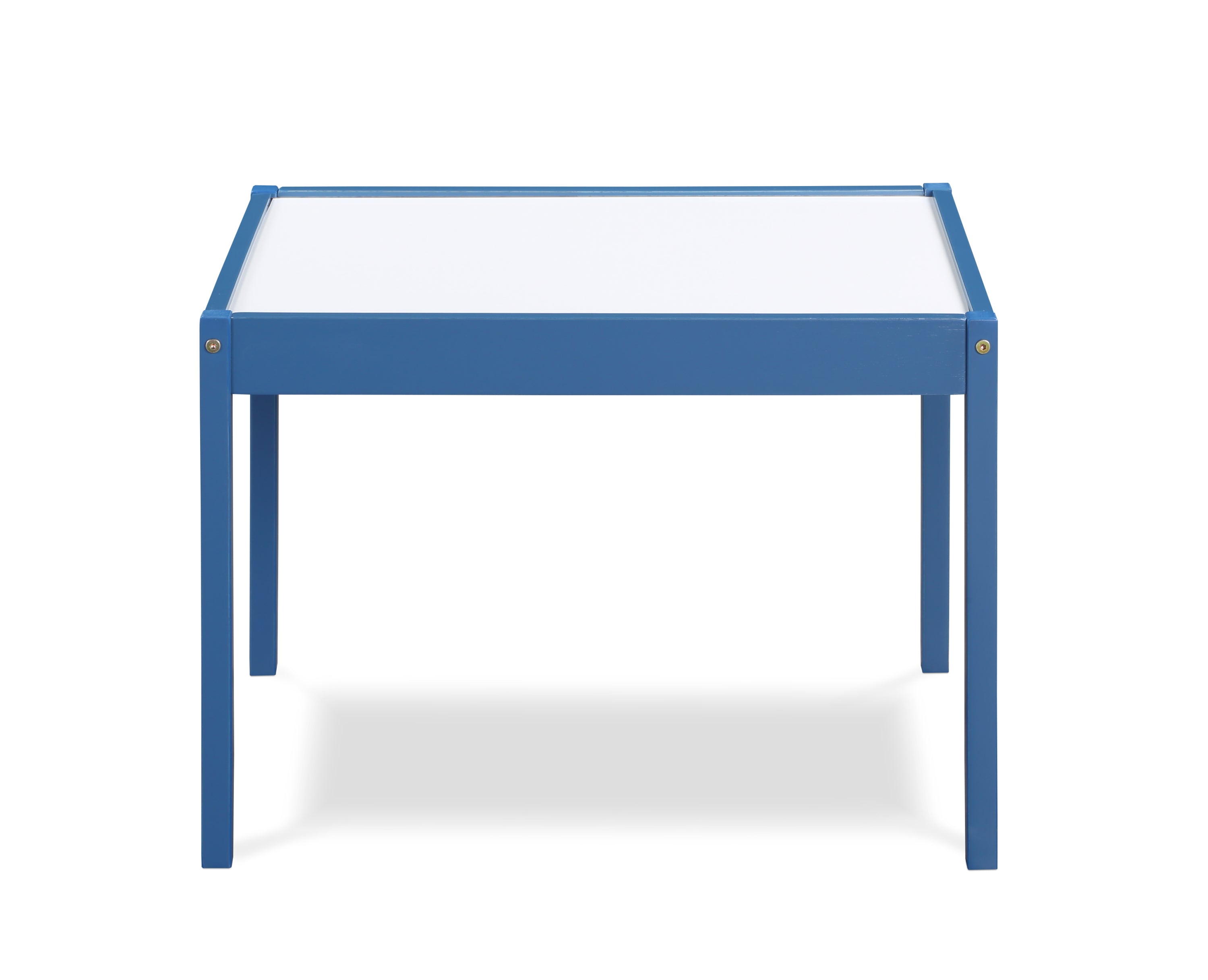 Gibson 3-Piece Dry Erase Kids Table & Two Chair Set, Dark Blue