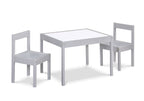 Gibson 3-Piece Dry Erase Kids Table & Two Chair Set, Gray