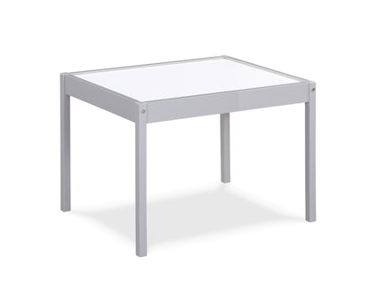 Gibson 3-Piece Dry Erase Kids Table & Two Chair Set, Gray