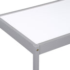 Gibson 3-Piece Dry Erase Kids Table & Two Chair Set, Gray