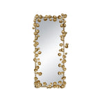 61" x 31" Full Length Mirror with Golden Leaf Accents, Floor Miiror for Living Room Bedroom - Groovy Boardz