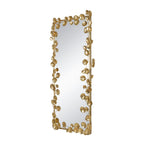 61" x 31" Full Length Mirror with Golden Leaf Accents, Floor Miiror for Living Room Bedroom - Groovy Boardz