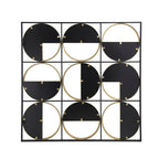 35.6" in Eclectic Styling Metal Beaded Black Wall Mirror with Contemporary Design for Bedroom,Liveroom & Entryway - Groovy Boardz