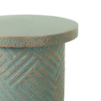 Cement Outdoor End Tables for Patio, GardenAccent Table, Modern Small Round Side Tablefor Outside, Tree Stump Garden Stool DrumTable indoor and Outdoor End Table