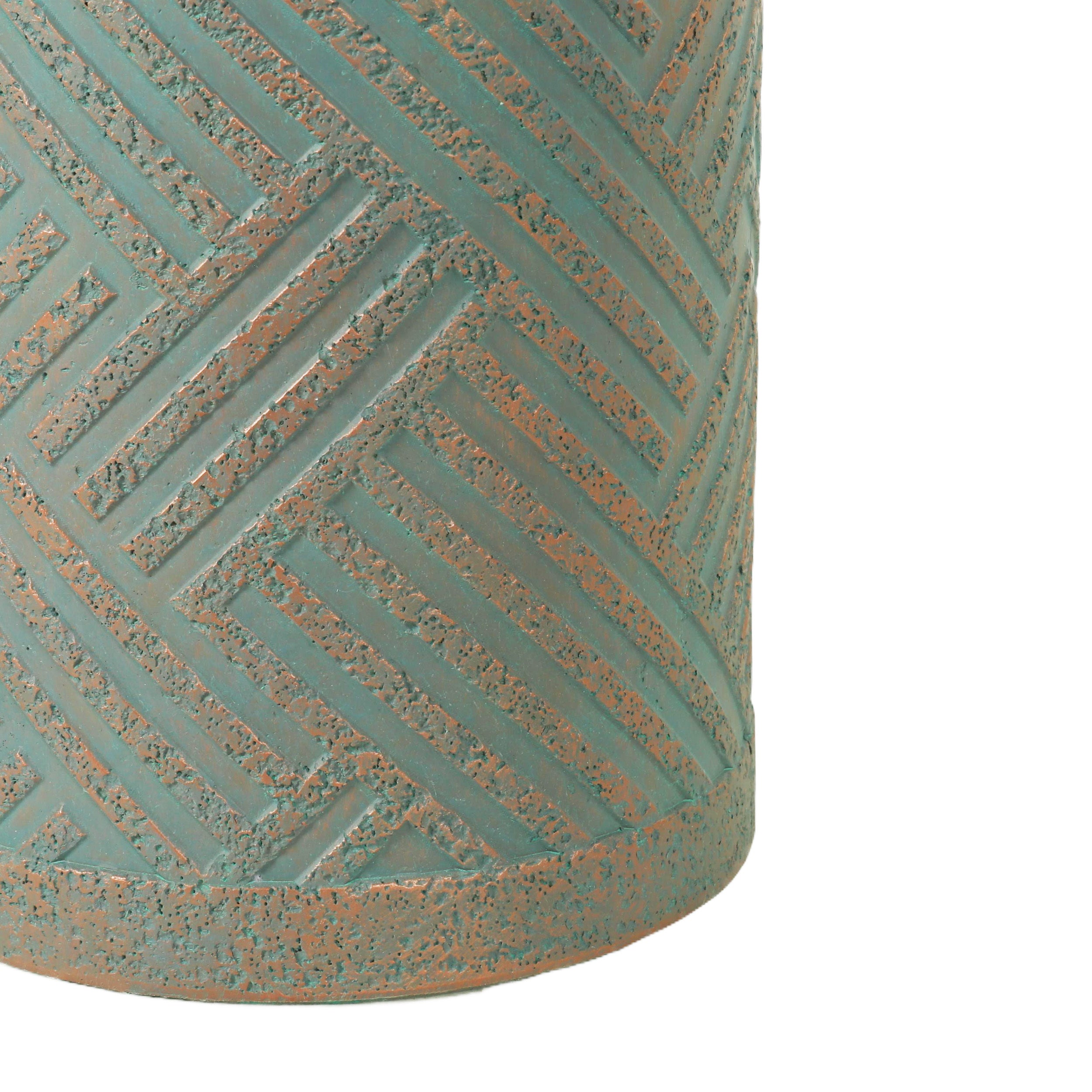 Cement Outdoor End Tables for Patio, GardenAccent Table, Modern Small Round Side Tablefor Outside, Tree Stump Garden Stool DrumTable indoor and Outdoor End Table