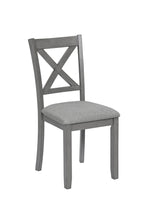 Gray Acacia Wood Rectangular Dining Table 6-Piece Set.