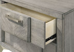 2 Drawer Nightsand in Gray Bookmatched Veneers