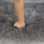 94.1' Convertible Futon Sofa Bed Futon Sofa Couch with an Adjustable Backrest, a Reversible Chaise Lounge and Two Removable Armrest Pillows for Living Room, Gray