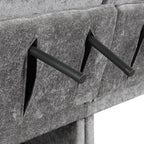 94.1' Convertible Futon Sofa Bed Futon Sofa Couch with an Adjustable Backrest, a Reversible Chaise Lounge and Two Removable Armrest Pillows for Living Room, Gray