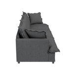 [New+Video] 94*35' 3 Seat Sofa Module for Modular Sectional Sofa,Wide Seat,Chenille Cloud Couch with Throw Pillows,Upholstered Indoor Furniture for Living Room,Bedroom,Apartment,2 Colors