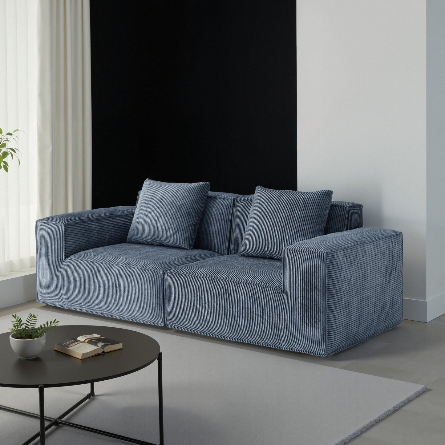 Belfin Modular Sectional Sofa, Convertible Tofu Block Sofa Floor Sofa Bed Armrest Comfy Sofa Bed Compressed Sofa Compression Sofa for Living Room Bedroom - Chenille Fabric Gary