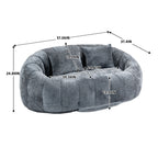 COOLMORE Bean Bag sofa Lazy Sofa Durable Comfort Lounger High Back Bean Bag Chair Couch for Adults and Kids, Indoor & Outdoor, Accent Floor Soft Lounge Chair  (Gray chenille)