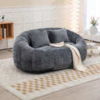 COOLMORE Bean Bag sofa Lazy Sofa Durable Comfort Lounger High Back Bean Bag Chair Couch for Adults and Kids, Indoor & Outdoor, Accent Floor Soft Lounge Chair  (Gray chenille)