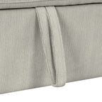 86.6 Sectional Sofa L-shaped Sofa Couch Pull-out Sofa Bed with a Movable Ottoman, Two USB Ports and Two Cup Holders for Living Room, Gray