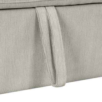 86.6 Sectional Sofa L-shaped Sofa Couch Pull-out Sofa Bed with a Movable Ottoman, Two USB Ports and Two Cup Holders for Living Room, Gray