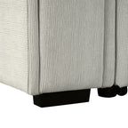 86.6 Sectional Sofa L-shaped Sofa Couch Pull-out Sofa Bed with a Movable Ottoman, Two USB Ports and Two Cup Holders for Living Room, Gray