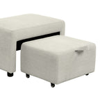 86.6 Sectional Sofa L-shaped Sofa Couch Pull-out Sofa Bed with a Movable Ottoman, Two USB Ports and Two Cup Holders for Living Room, Gray