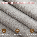 [NEW ARRIVED] [VIDEO PROVIDED]U Shaped Modular Sectional Sofa,Storage Console & Wireless Charging,2 Cup Holders,Bluetooth Speakers,2 Movable Footstools,Adjustable handrail,Movable seat,Chenille,Gray Sectional Sofa