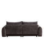 Lamb's wool 2-seater cushion sofa 90'' comfortable sofa for living room Bedroom and other casual spaces Lamb's wool sofa with 2 cushions and 2 ball pillows. (gray)