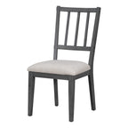 TREXM 5-piece Rustic Charm Round Dining Set with 3 Upholstered Chairs and Curved Bench for Dining Room, Kitchen and Living Room (Gray)