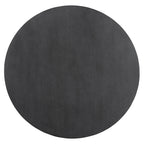 TREXM 5-piece Rustic Charm Round Dining Set with 3 Upholstered Chairs and Curved Bench for Dining Room, Kitchen and Living Room (Gray)