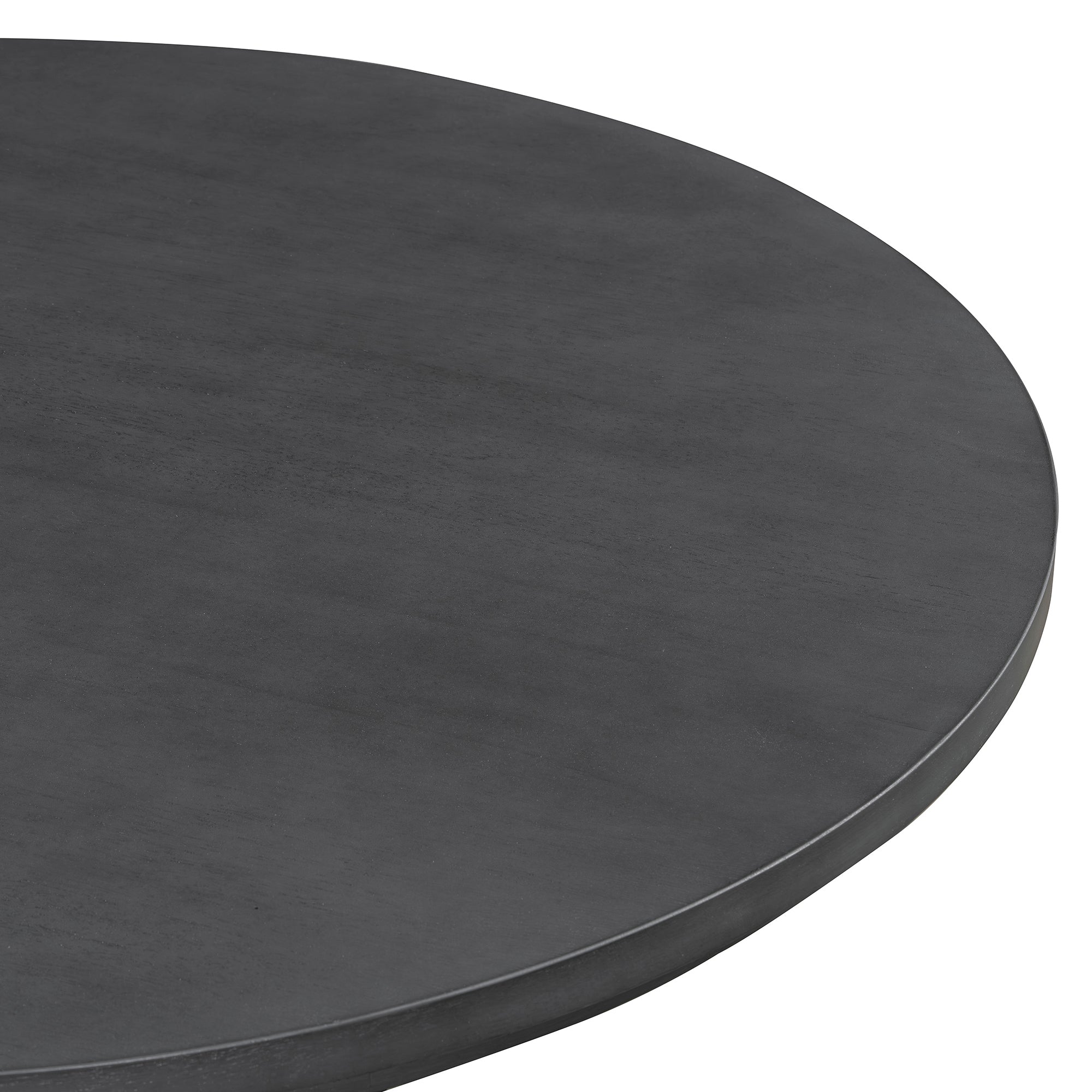 TREXM 5-piece Rustic Charm Round Dining Set with 3 Upholstered Chairs and Curved Bench for Dining Room, Kitchen and Living Room (Gray)