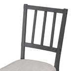 TREXM 5-piece Rustic Charm Round Dining Set with 3 Upholstered Chairs and Curved Bench for Dining Room, Kitchen and Living Room (Gray)