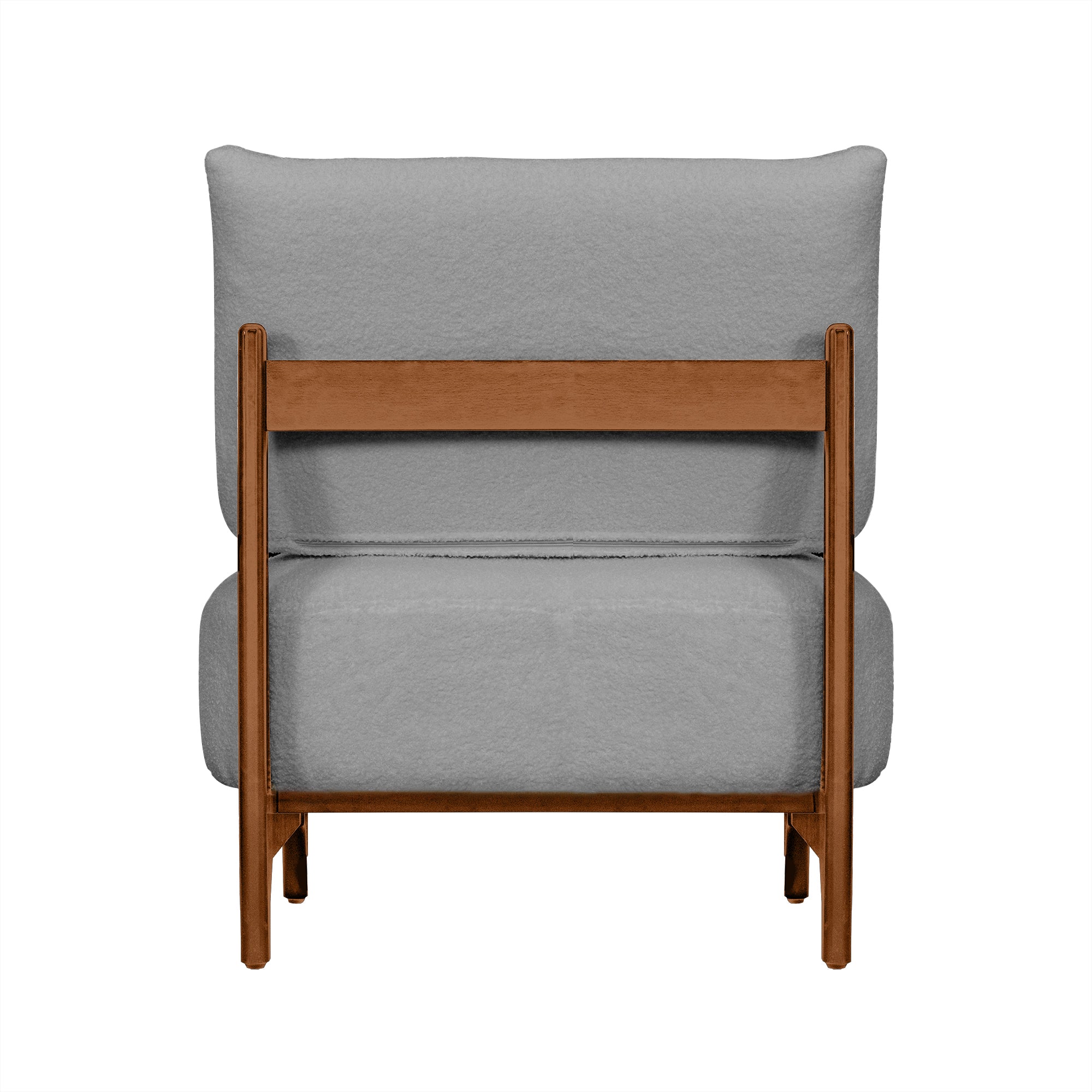 Solid wood leisure chair with modern and simple design, equipped with soft seat and backrest, suitable for use in living room or bedroom (Gray)