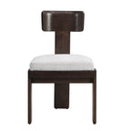 Upholstered Dining Chairs Set of 2, Fabric Side Chairs with Gray Seating Dark Brown Solid Rubber Wood Legs, 330 LBS Weight Capacity