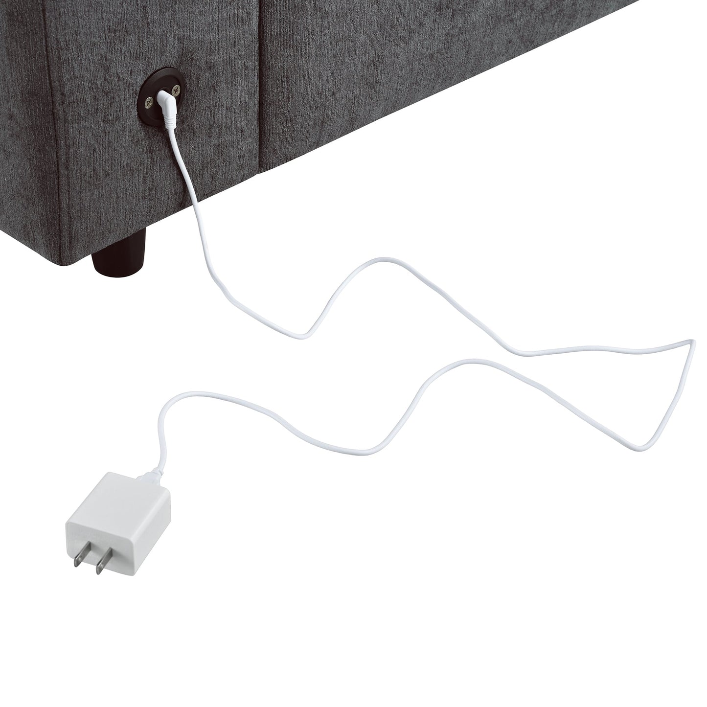 U-style Upholstered Modular Sofa with with Storage Space, USB Charge Ports,Wireless Charging and Built-in Bluetooth Speaker in Arm,Sectional sofa for Living Room Apartment.[old sku:WY000317AAE]