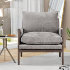 Kelly Mid-Century Modern Velvet Accent Armchair, Gray