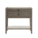 Sunveil 1-Drawer Nightstand - Weathered Gray Wood Finish with Modern Features
