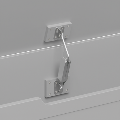 Kids Wooden Toy Box Storage with Safety Hinged Lid for Ages 3+ (Gray)