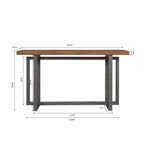59' Narrow Console Table - MDF Entryway Sofa Table for Hallway, Living Room, Foyer with Space-Saving Design