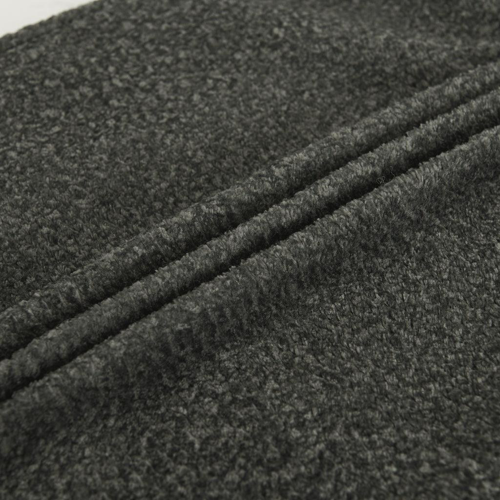 U_Style Luxury living room double-needle cut velvet sofa, 4-seater with pure sponge seat cushions and a detachable footstool, includes 3 throw pillows. Ideal for living rooms, apartments, and more.