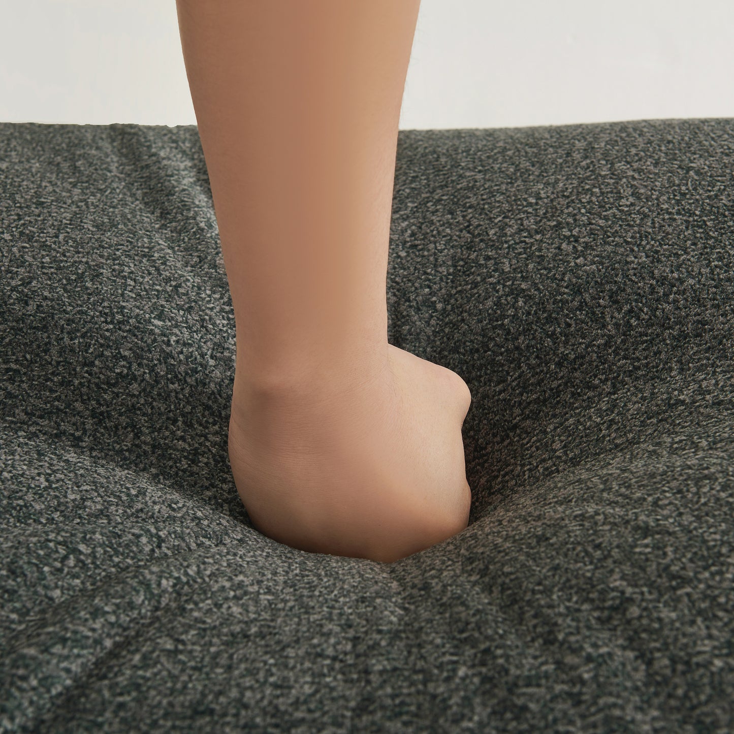 U_Style Luxury living room double-needle cut velvet sofa, 4-seater with pure sponge seat cushions and a detachable footstool, includes 3 throw pillows. Ideal for living rooms, apartments, and more.