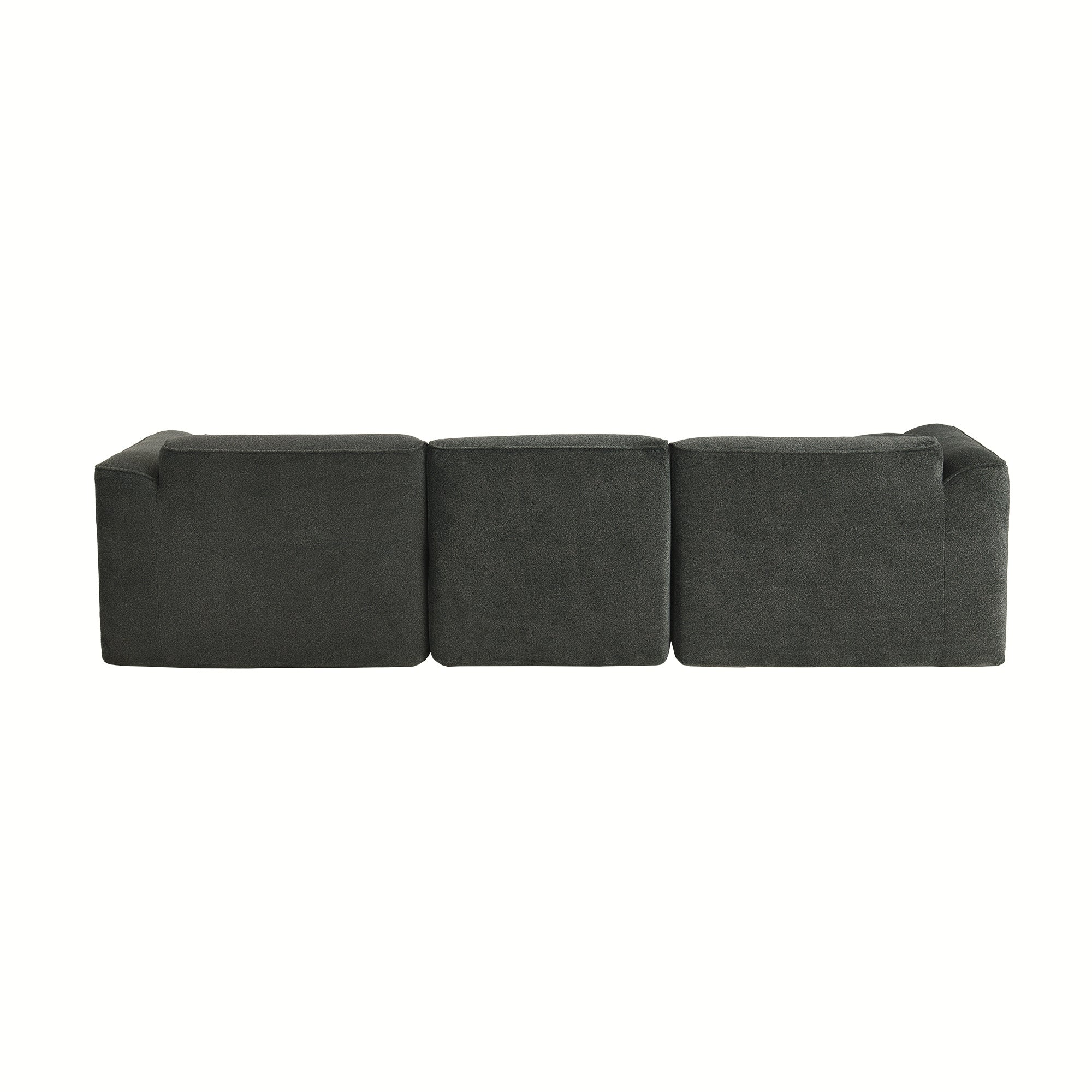 U_Style Luxury living room double-needle cut velvet sofa, 4-seater with pure sponge seat cushions and a detachable footstool, includes 3 throw pillows. Ideal for living rooms, apartments, and more.