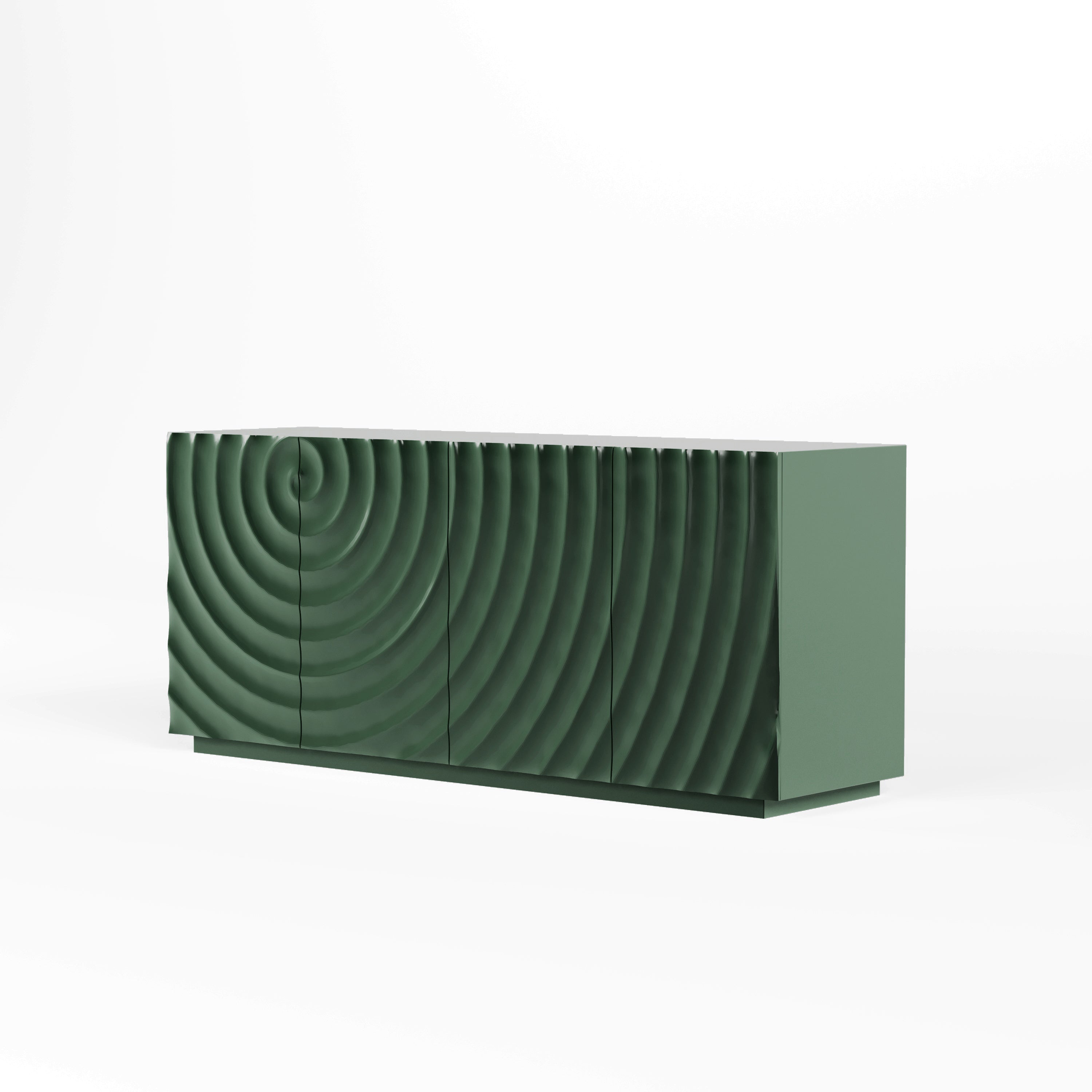 Sideboard Buffet Cabinet, 59'Green Accent Cabinet with 4 Doors, Mid Century Modern Pantry Cabinet, Wood Buffet Cabinet, Media Cabinet, Console Cabinet, Cabinet for Entryway, Living Room, Dining Room Sideboard