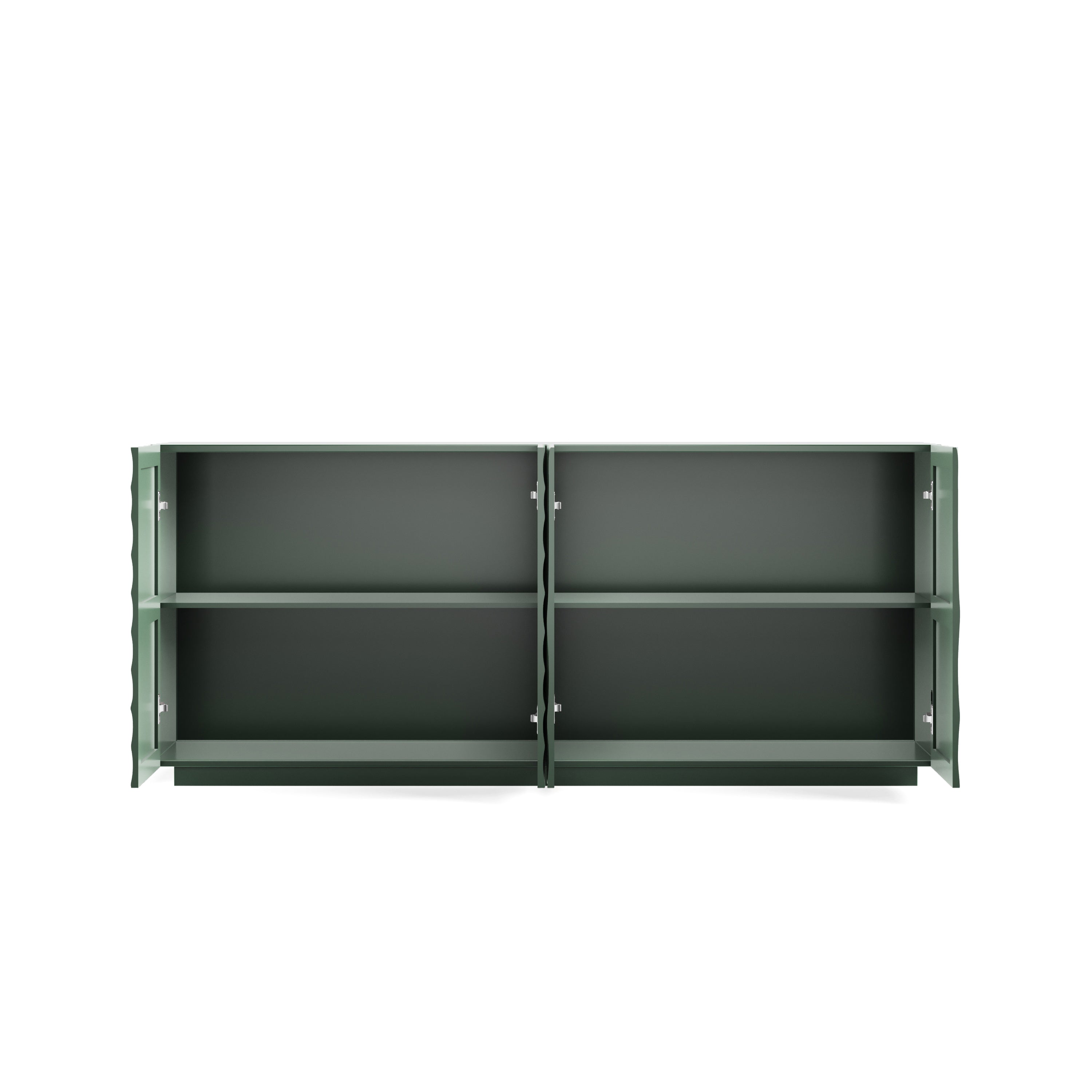 Sideboard Buffet Cabinet, 59'Green Accent Cabinet with 4 Doors, Mid Century Modern Pantry Cabinet, Wood Buffet Cabinet, Media Cabinet, Console Cabinet, Cabinet for Entryway, Living Room, Dining Room Sideboard