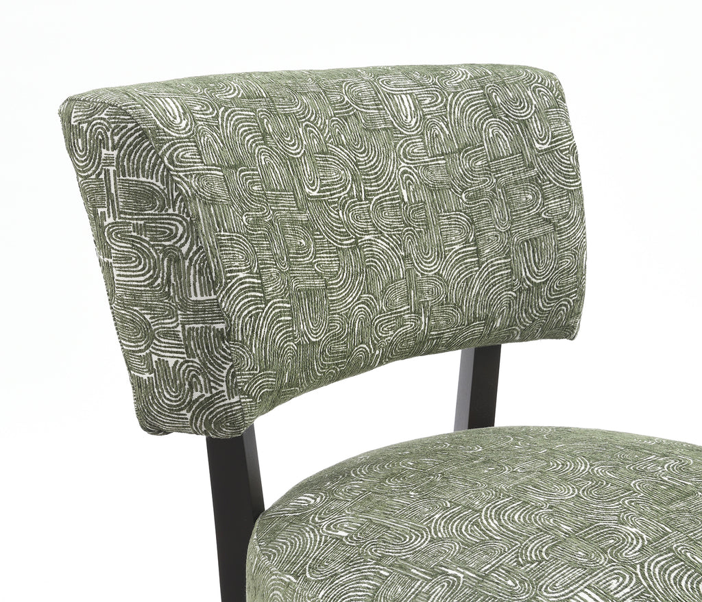 Green Finish 1pc Accent Chair Armless Design And Angled design Tapered Legs Primary Living Room Accent Chair