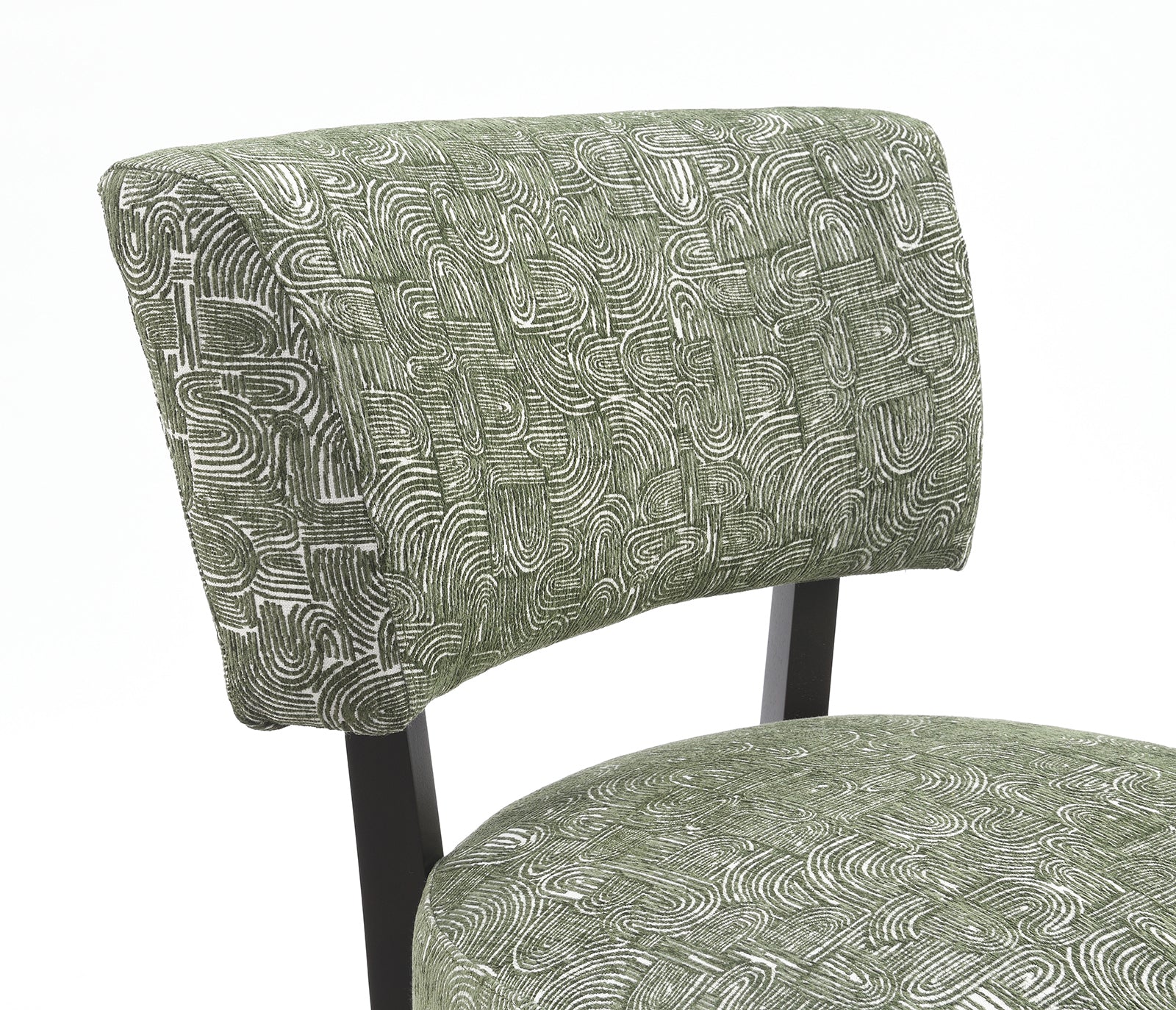 Green Finish 1pc Accent Chair Armless Design And Angled design Tapered Legs Primary Living Room Accent Chair