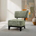 Green Finish 1pc Accent Chair Armless Design And Angled design Tapered Legs Primary Living Room Accent Chair