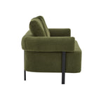 78' Modern 3-Seater Green Upholstered Sofa, Oversized Comfy Couch with 3 Plush Pillows for Living Room, Bedroom, Apartment