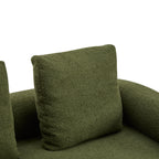 78' Modern 3-Seater Green Upholstered Sofa, Oversized Comfy Couch with 3 Plush Pillows for Living Room, Bedroom, Apartment