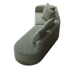 Modern Upholstered Oversized Sectional Sofa, 112-Inch Chenille 4-Seater Extra Deep & Wide Seat Curved Cloud Couch with 4 Throw Pillows, Free Combination Sofa Couch for Living Room,Bedroom